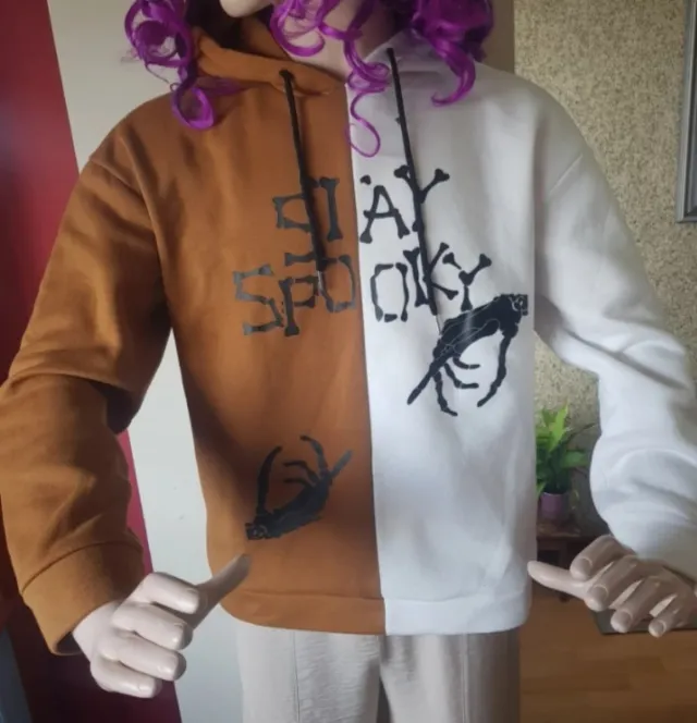 Sudadera Mujer Talla L Marrón y Blanca