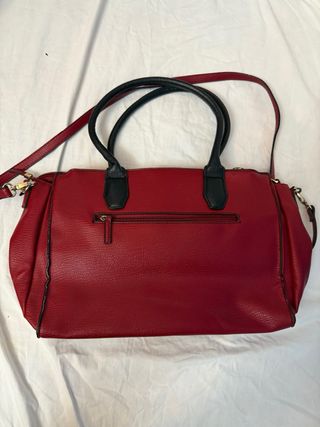 Borsa donna bicolore rossa e beige