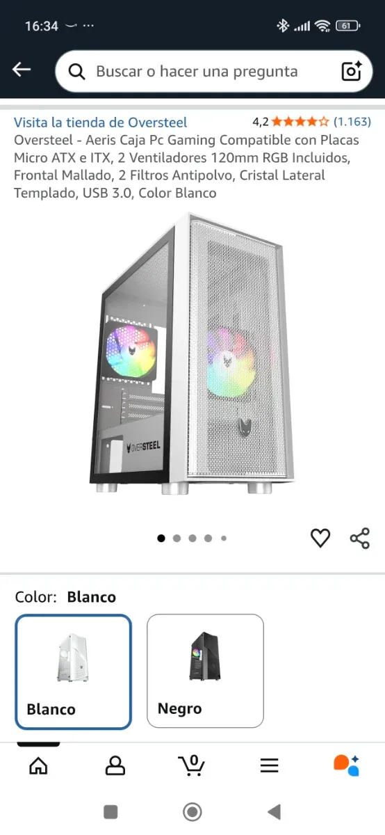 Caja PC Oversteel Aeris Blanca