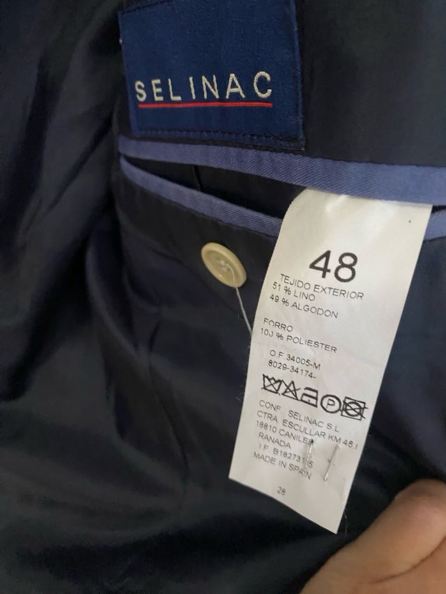 Americana azul de hombre