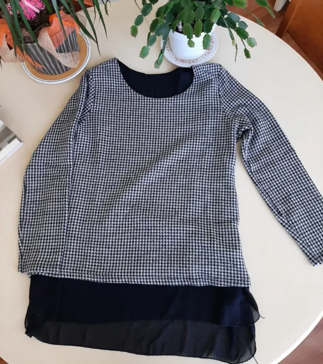 Jersey mujer estampado pata de gallo