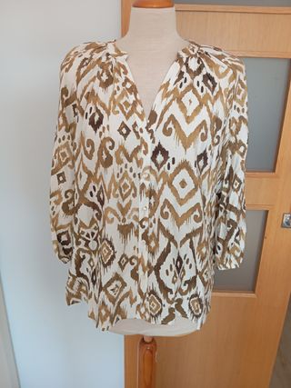 Blusa Zara Estampada Talla L