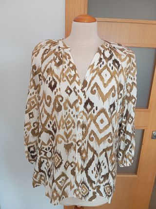 Blusa Zara Estampada Talla L