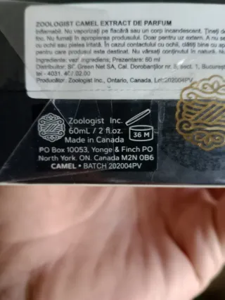 Extracto de Perfume Zoologist Camel 60ml