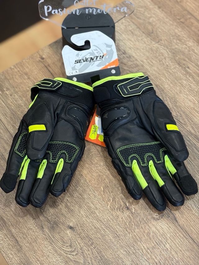 Guantes Moto Seventy N47 Negro/Fluor