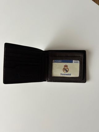 Cartera Real Madrid Piel Marrón