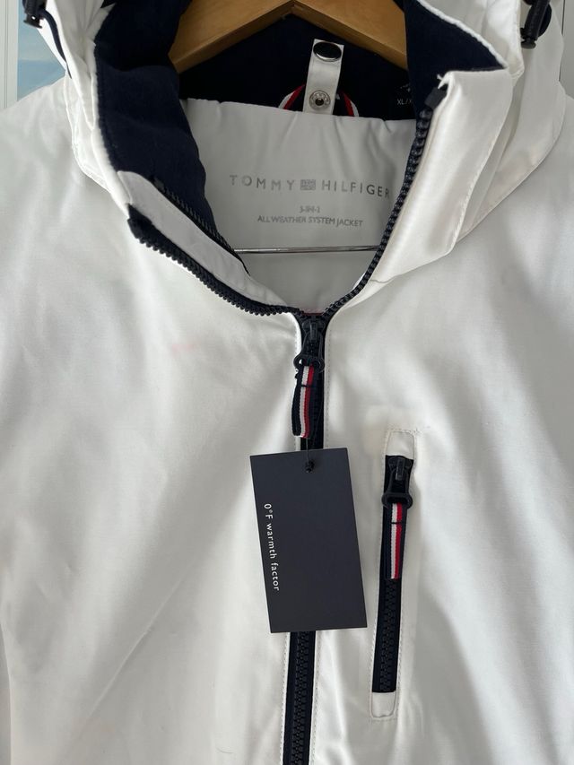 Giubbotto Tommy Hilfiger bianco taglia XL