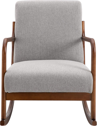 Poltrona a Dondolo Imbottita, Design Vintage in Le