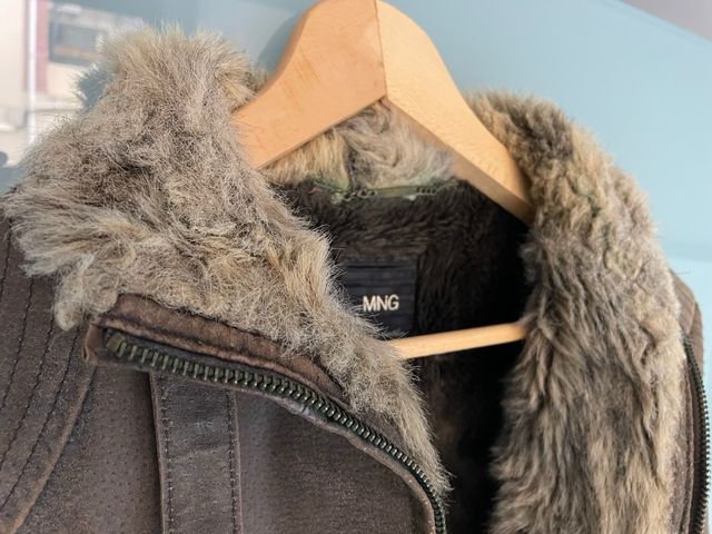 Cazadora Piel Forrada Pelo Marrón