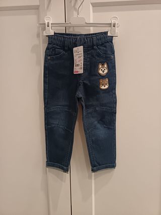 Pantaloni jeans bimbo con patch