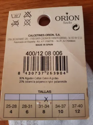 Calcetines niña comunión Orion beige talla 31 -34