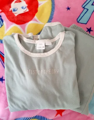 Pijama Zara niña 11-12 años verde