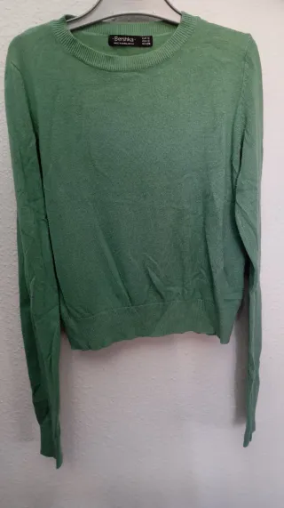 Jersey Bershka Top Verde Talla S