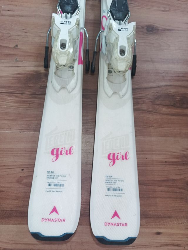 Esquís Niña Junior 130cm Rosa/Blanco