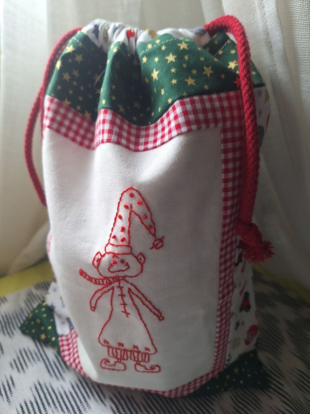 Saco bolsa Navidad Decoración Patchwork