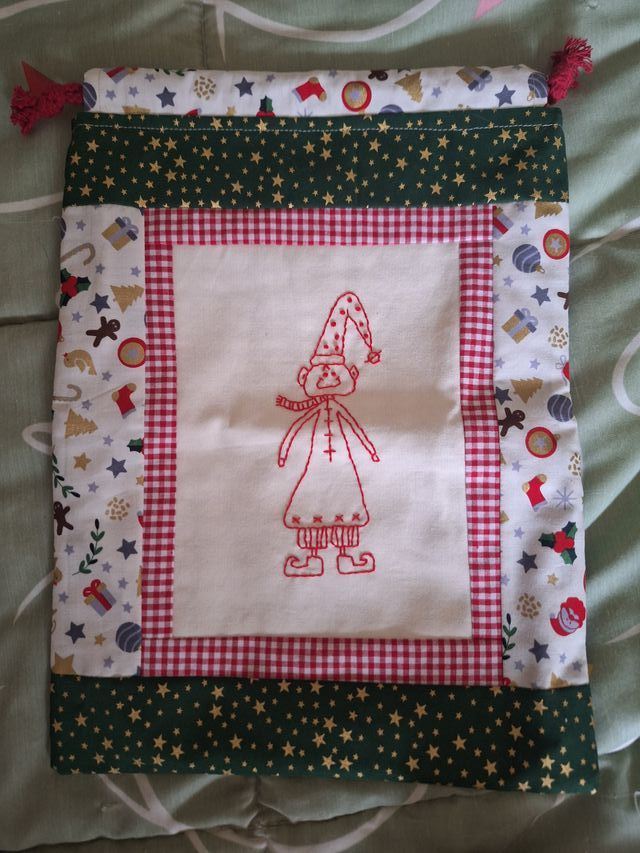 Saco bolsa Navidad Decoración Patchwork
