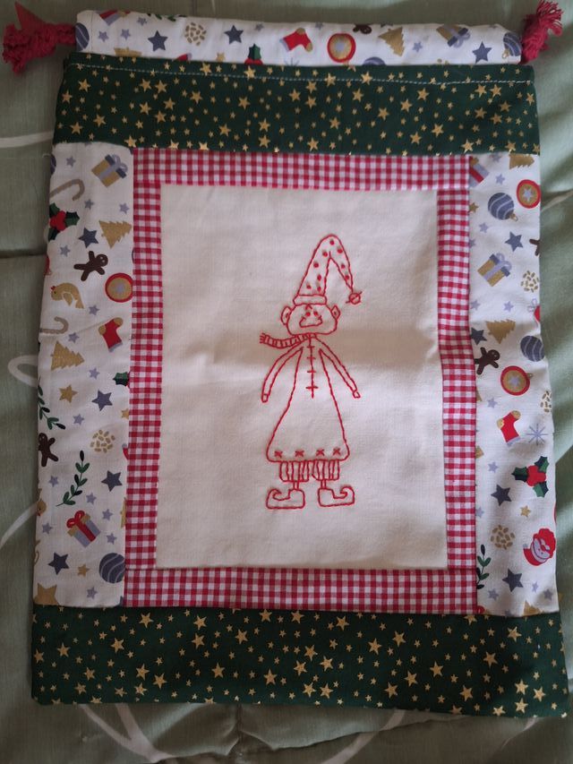 Saco bolsa Navidad Decoración Patchwork