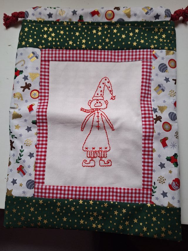 Saco bolsa Navidad Decoración Patchwork
