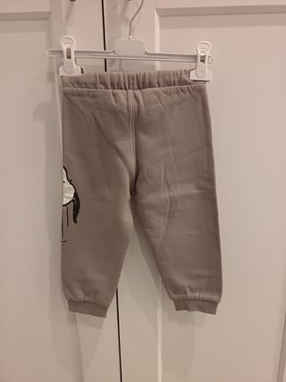 Pantaloni Snoopy grigi con laccetti