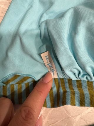 Bikini a rayas azul y verde