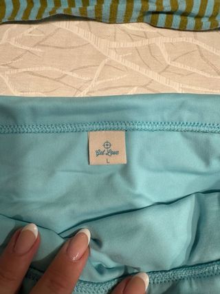 Bikini a rayas azul y verde