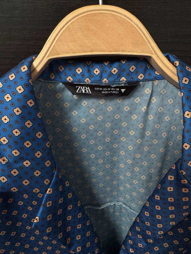 Camisa Zara Satén Estampada Talla M