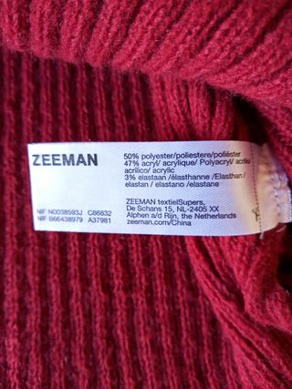 Jersey de punto rojo Zeeman