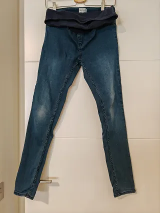 Pantalón vaquero premamá azul