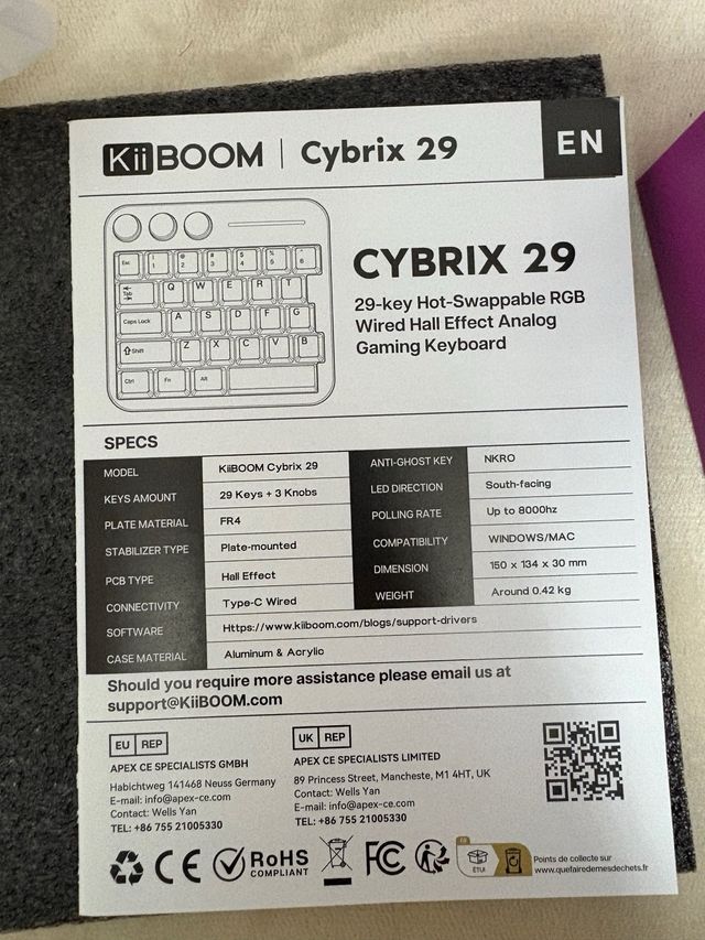 Teclado Gaming KiiBOOM Cybrix 29 Rosa