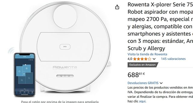 Rowenta X-plorer Serie 75 Robot Aspirador