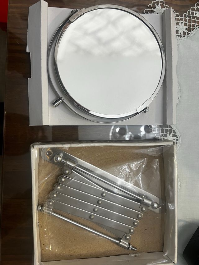 Espejo Aumento Baño 2.5x Metal