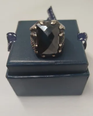 Anello Argento Arabo Nero