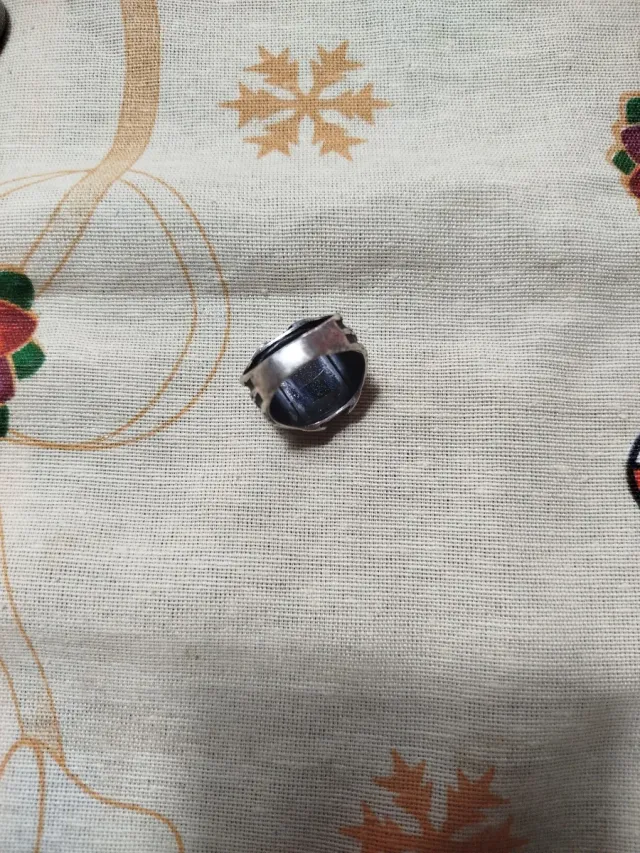 Anello Argento Arabo Nero