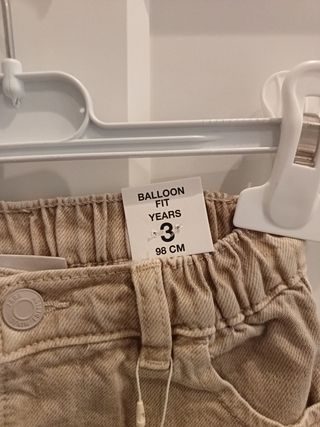 Pantaloni Zara Balloon Fit Garment Dye Beige