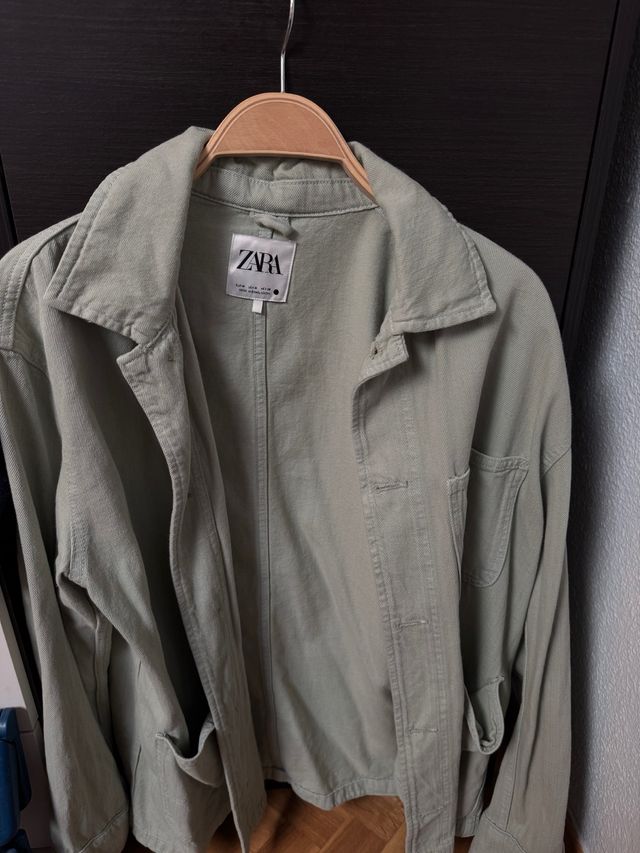 Sobrecamisa Zara Verde Oliva