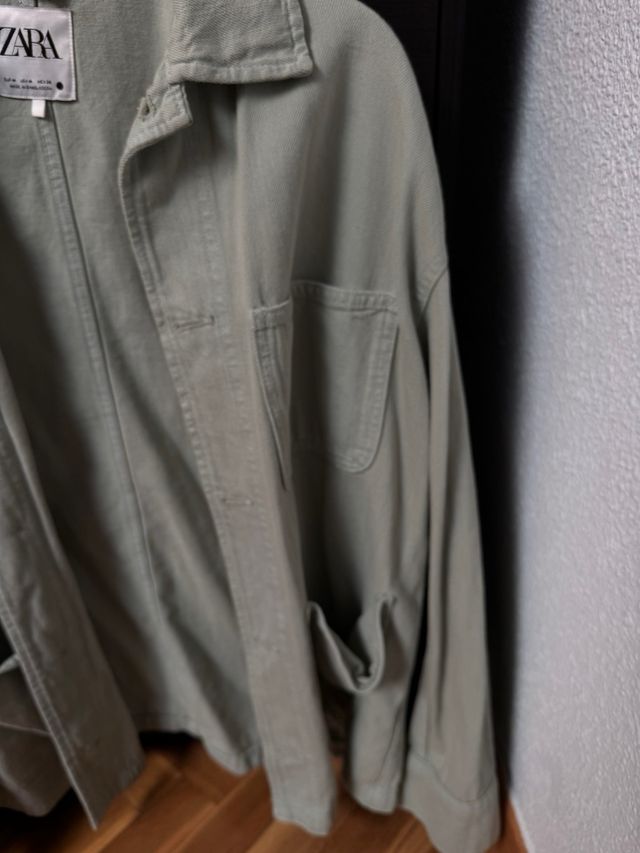 Sobrecamisa Zara Verde Oliva