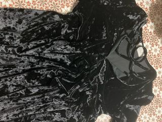 Vestito donna nero in velluto