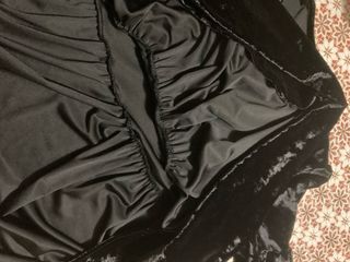 Vestito donna nero in velluto