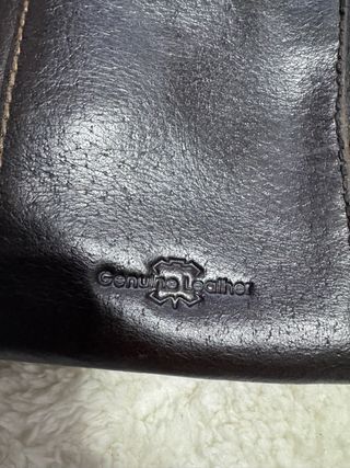 Bandolera Cuero Genuino Marrón Oscuro