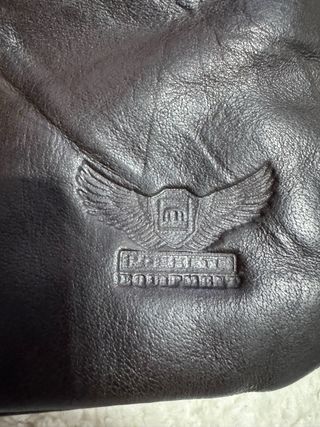 Bandolera Cuero Genuino Marrón Oscuro