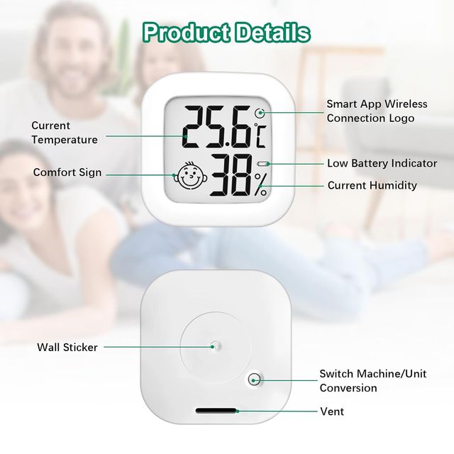 6 Termómetros Higrómetros Digitales