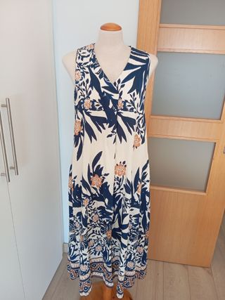 Vestido largo estampado floral