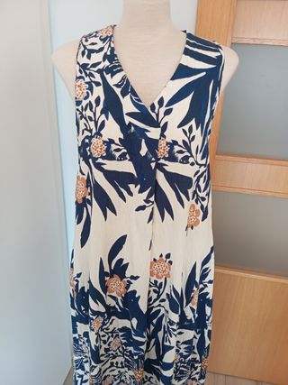 Vestido largo estampado floral