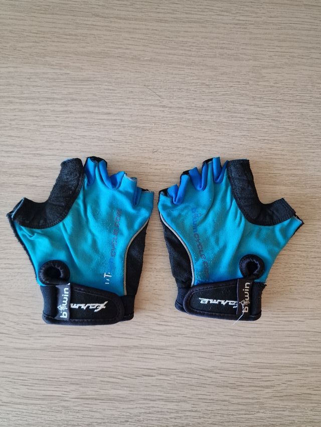 Guantes Ciclismo BTwin Gel Confort Azules Talla M