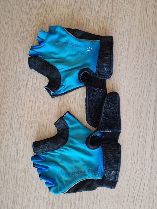 Guantes Ciclismo BTwin Gel Confort Azules Talla M