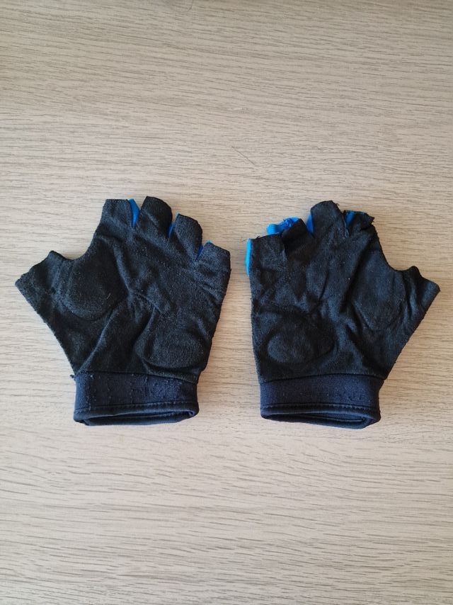 Guantes Ciclismo BTwin Gel Confort Azules Talla M