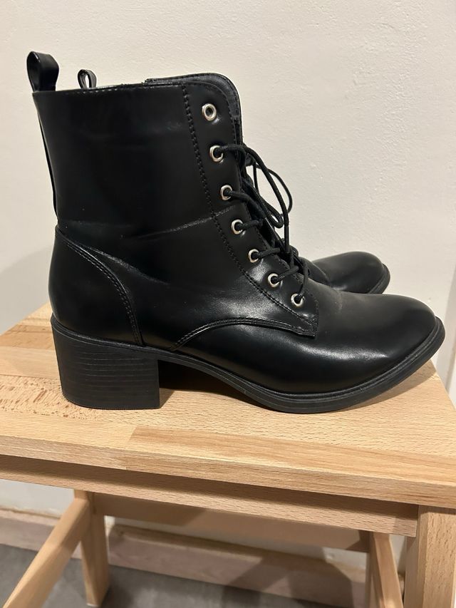 Botas Inextenso Mujer Talla 42 Cordones Cremallera