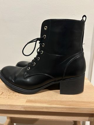 Botas Inextenso Mujer Talla 42 Cordones Cremallera