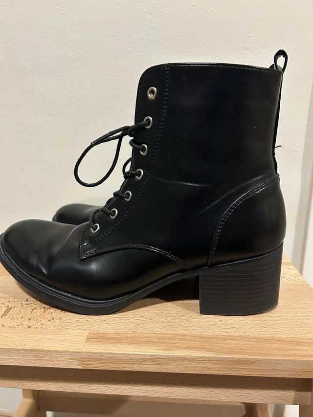 Botas Inextenso Mujer Talla 42 Cordones Cremallera