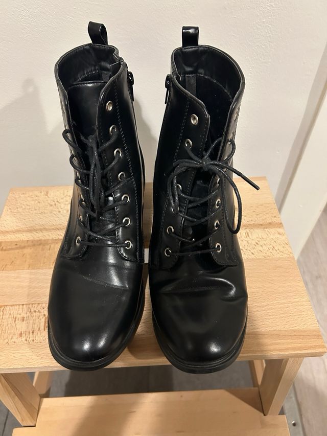 Botas Inextenso Mujer Talla 42 Cordones Cremallera